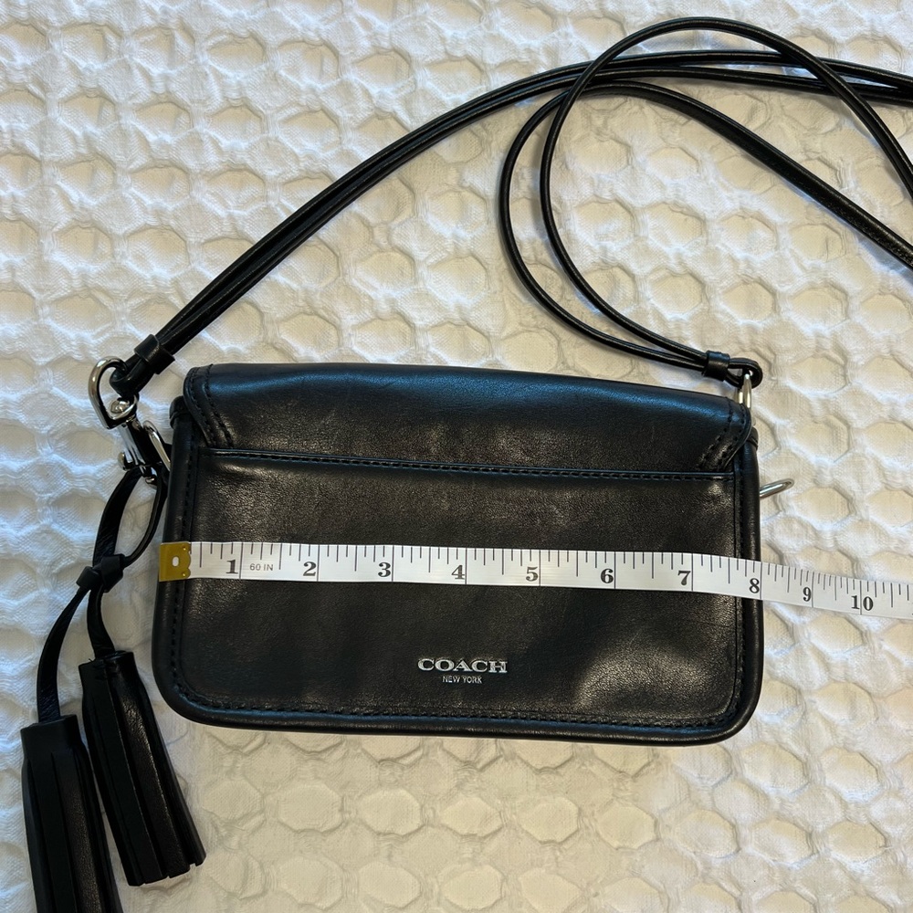 Coach Black Leather Shoulder/Crossbody Bag - Picture 3 of 9